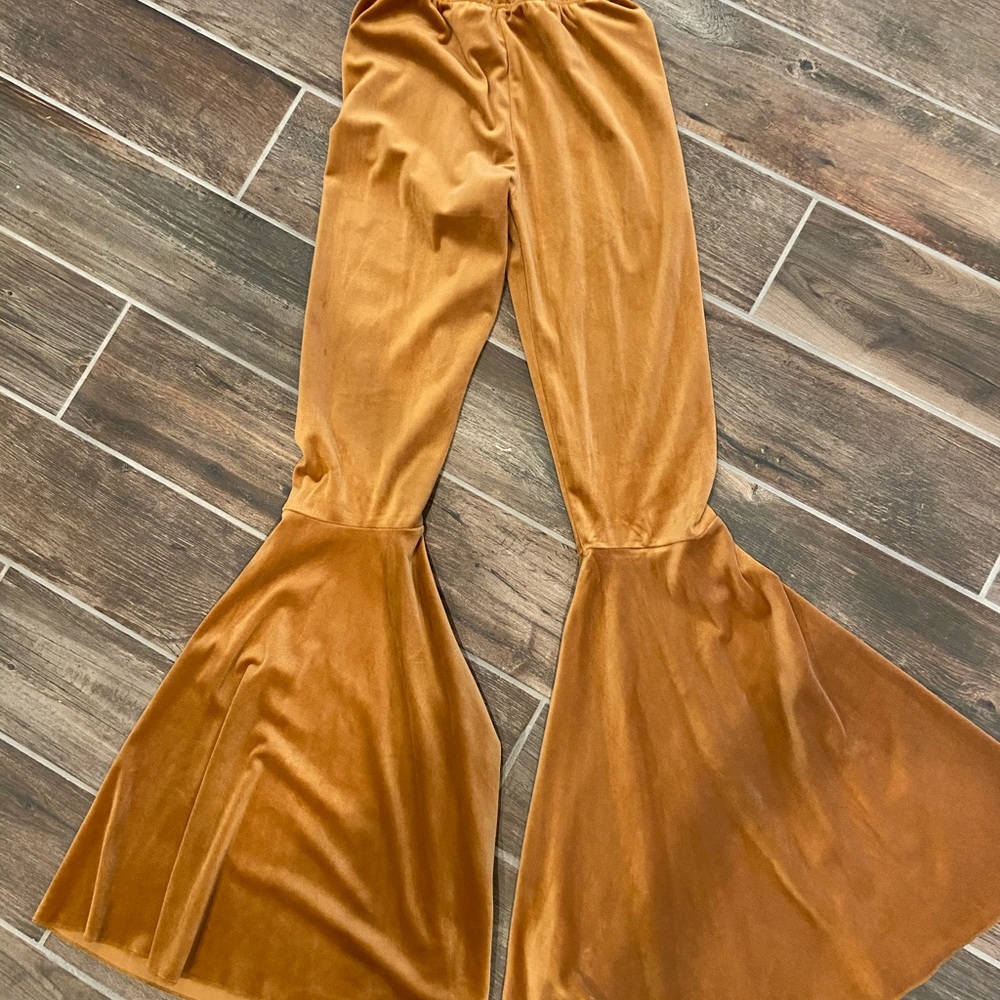 Velvet bell bottoms